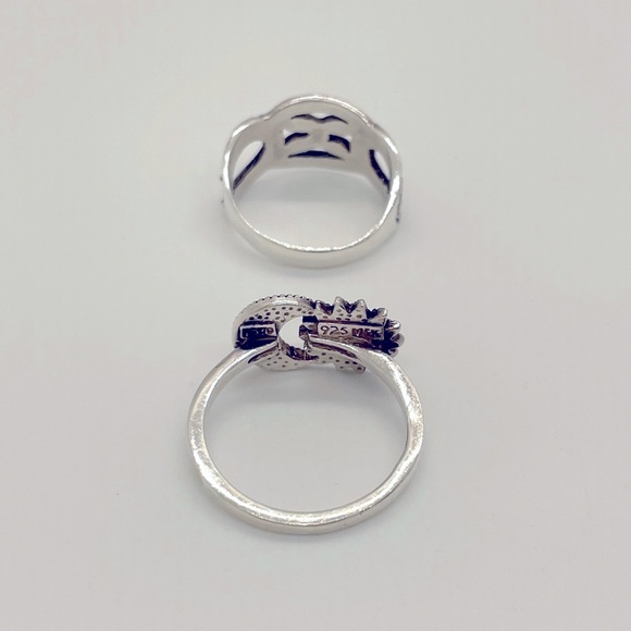 925 Sterling Silver Ring ⛓ - Picture 3 of 10